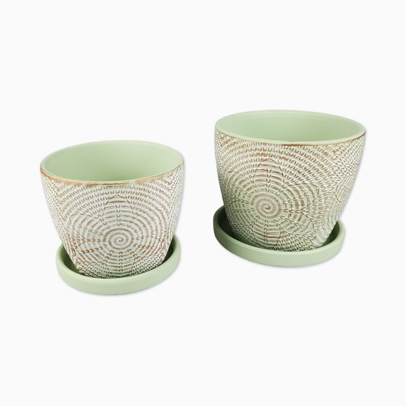 Other - Set Of 2 Vintage Style Terra Cotta Planting Pots